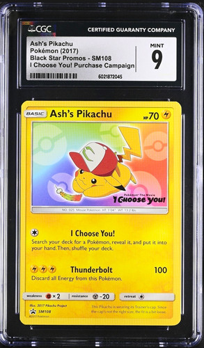 Ash's Pikachu graded CGC 9 for sale on eBay