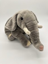 FAO Schwarz Gray Elephant Plush 16" Realistic Stuffed Animal