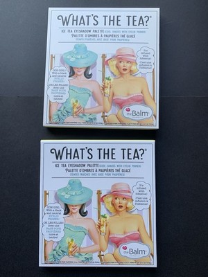 What's The Tea? Ice Tea Eyeshadow Palette Cool Shades w/ Eyelid Primer FULL SIZE