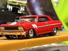 Custom 1964 Chevelle SS Hot Wheels Slammerz Slot Car Narrowed Rear CalefNoise HO