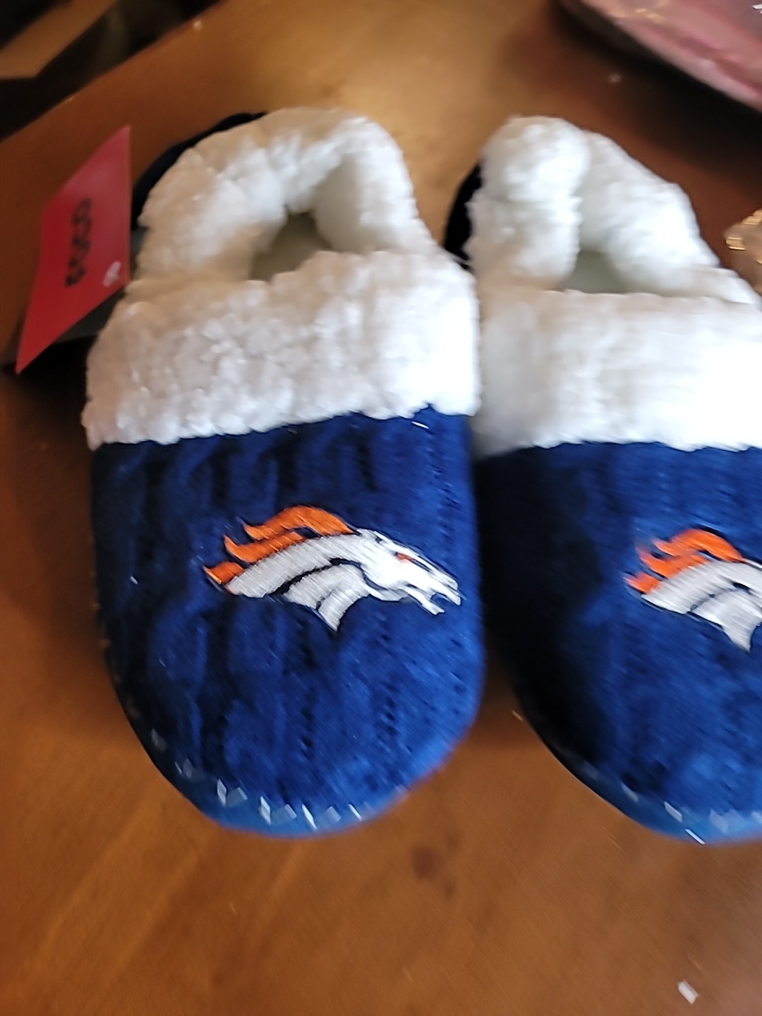 SAOLA Pantofole NFL donna Sm 5 6 sherpa foderate suola coppa donna NFL Denver Bronco P6