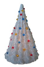 Vintage Rare White Christmas Tree Plastic Blo...