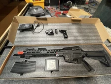 Adaptive Armament BRM4 Replica W/Lancer tactical red/green dot sight.