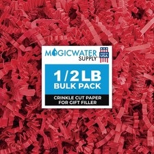 MagicWater Crinkle Cut for Gift Baskets - 1/2 LB - Red - Perfect for Shredded...