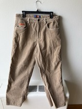 Empyre Men's Beige Corduroy Casual Pants Size 34 Straight Leg Cotton 5-Pocket