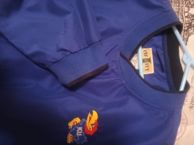 KU Jayhawk V-neck  Windbreaker Pullover Vintage