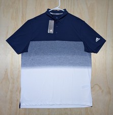 Adidas Men's XL Ultimate365 Golf Polo Shirt Dark Blue White Colorblock NWT