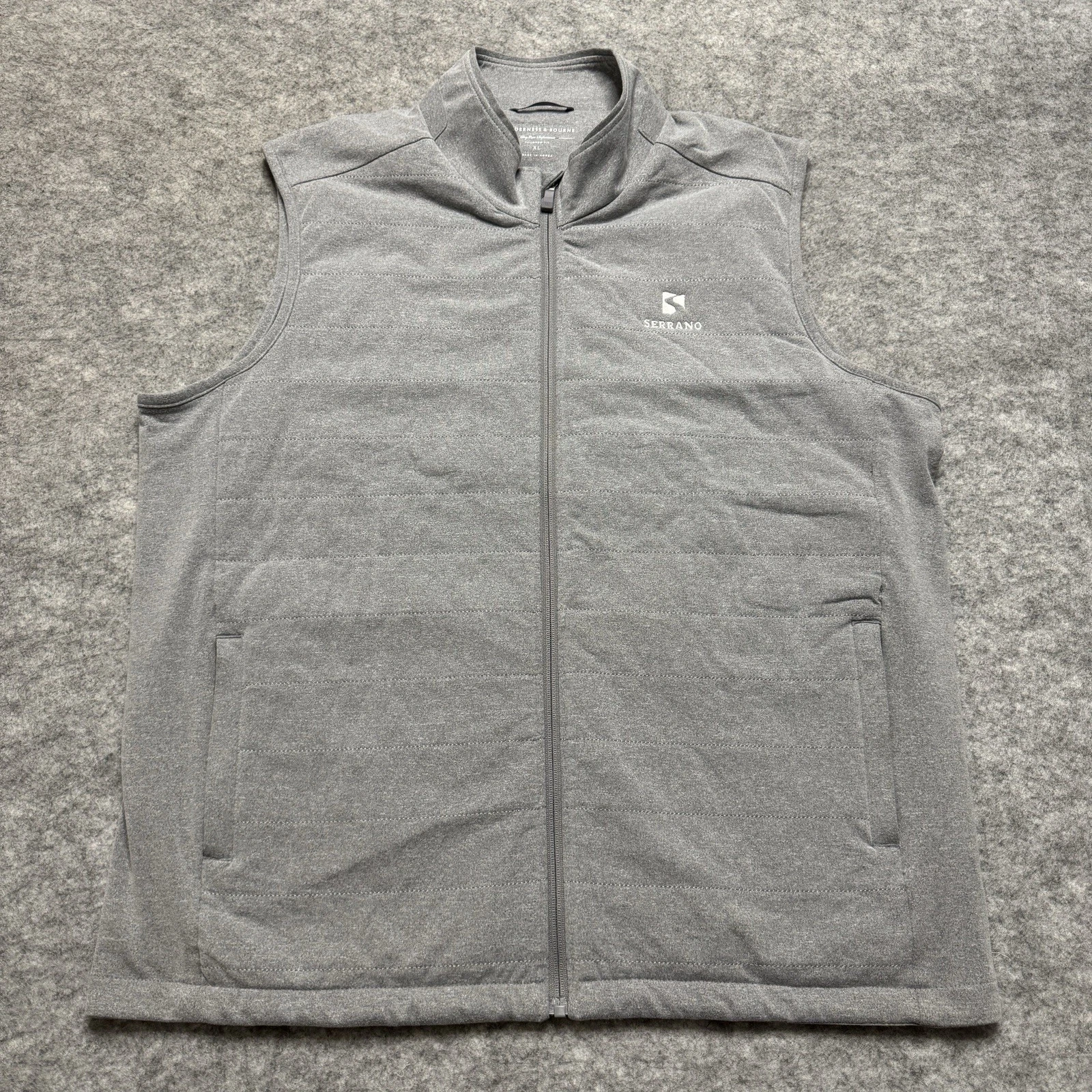 Holderness Bourne Golf Vest Mens XL Gray Perry Gilet Performance Logo Zip