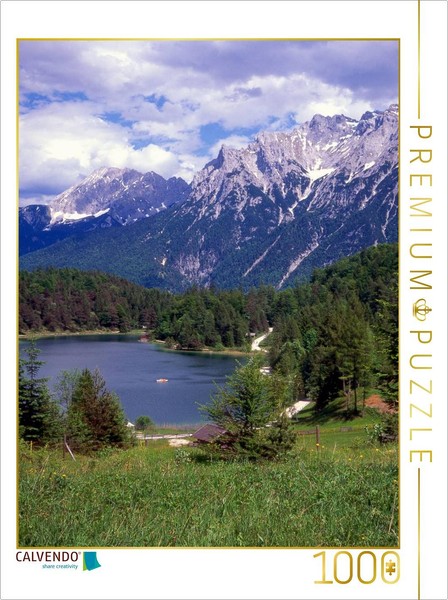 Calvendo Puzzle Lautersee Am Karwendelgebirge | 1000 Teile Lege-GrößE 64X48Cm Fo-image