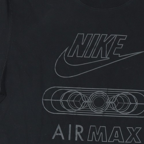 T-shirt Nike uomo nera con logo Air Max, taglia L - Foto 8 di 12