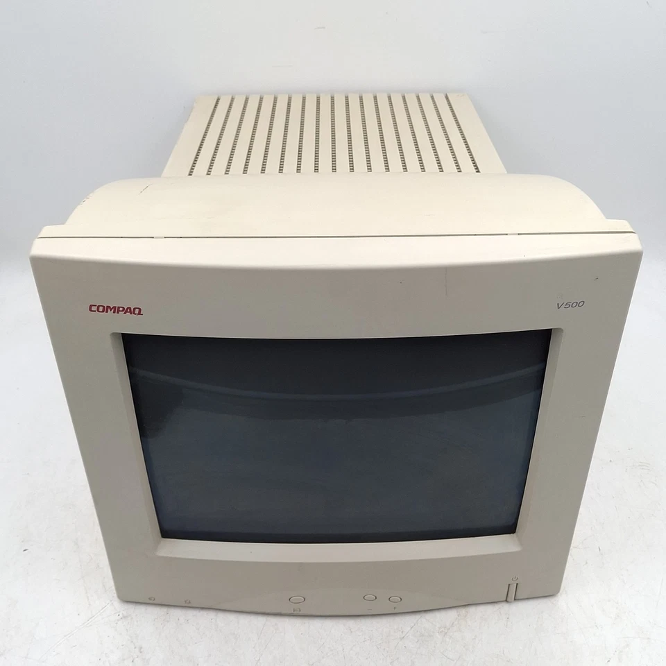 Compaq V500 14” CRT Monitor Retro Gaming Spares or Repair Prop VTG - Image 2 of 4