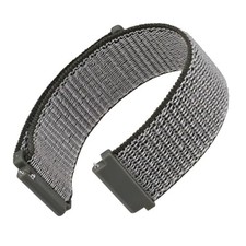 Adjustable Nylon Watch Band, Quick Release Sport Loop Strap  18mm Grey