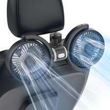 Car Fan USB Powered for Baby: Dual Car Cooling Fans for Backseat 3 Speed Sepa...