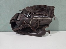 Rawlings FP115 11 1/2" Brown Pink FP Softball Glove - Leather Palm - RHT