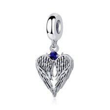 Spread Angle Wings Dangle Charm Sep Birthstone Bead for Bracelet Women Gift