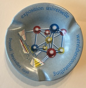 Brussels 1958 Expo 58 World’s Fair Souvenir Ashtray Cogebi Ornamin