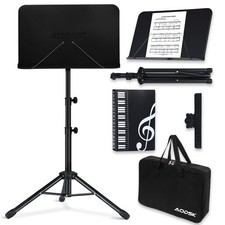 Sheet Music Stand,5 in 1 Dual-Use Folding Sheet Music Stand  Desktop Book St...
