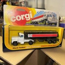 Vintage 1970s Corgi Super Juniors 2006 Mack Petrol Tanker Model on Card