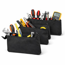 Heavy Duty Waterproof Tool Pouch Zipper Oxford Bag for Tools Cash Coins