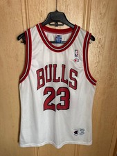 CHICAGO BULLS 90s WHITE RED NBA BASKETBALL JERSEY JORDAN #23 VINTAGE MENS SZ 44 