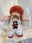 Cabbage Patch Kid Red Fuzzy Hair Boy Blue Eyes Pacifier Doll HM4 First Edition