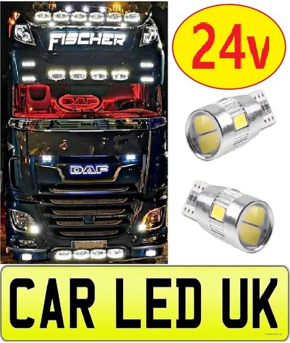 🚚 24v ✅ HGV TRUCK LORRY TRACTOR WHITE LED BULBS 6000k 🚜 1156 1167 507 233 T4W - Picture 19 of 79
