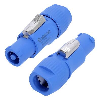 Adam Hall Netz-Stecker Power-IN blau mit Verriegelung Strom Steckverbinder Power