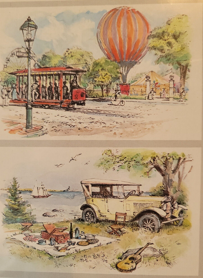 Vintage Old Town and Country Paintable Watercolor Kit / Red Farm Studio