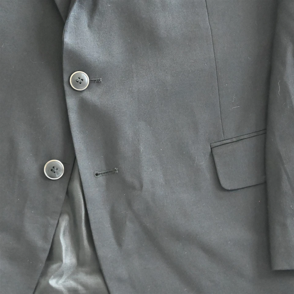 Linea Uomo 46S 38x30 Gris Carbón Mezcla de Lana Hombres Chaqueta Pantalones Traje Foto 3 de 4