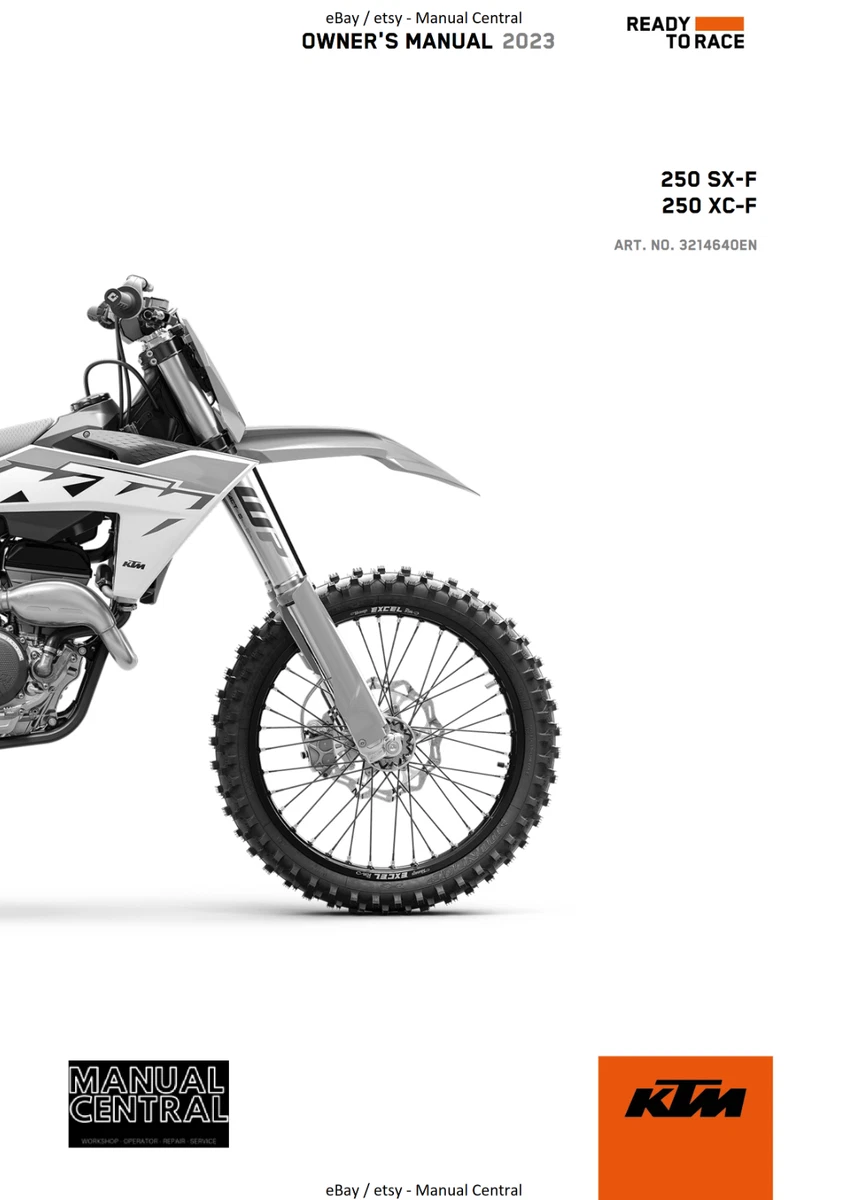 2023 OWNERS MANUAL KTM 250 XC F SX F REPRINT eBay