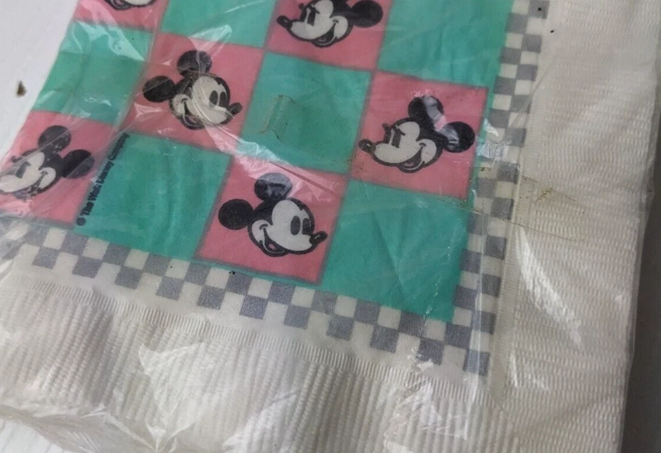 De colección Disney Mickey Mouse Servilletas de Bebidas Fiesta Años 50 Comedor Nuevo Gibson 5"x5" Bar Foto 3 de 3