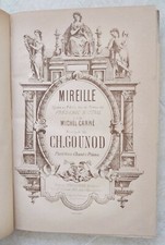 Gounod Mireille partition ancienne reliée chant piano