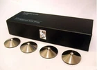 4 AudioSerenity Stainless Steel Brushed Hi-Fi Speakers, Stands/Racks