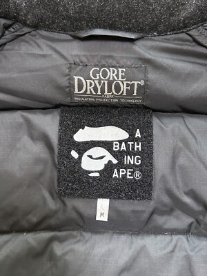 90s A Bathing Ape X Gore DryLoft wool Goose Down Jacket old