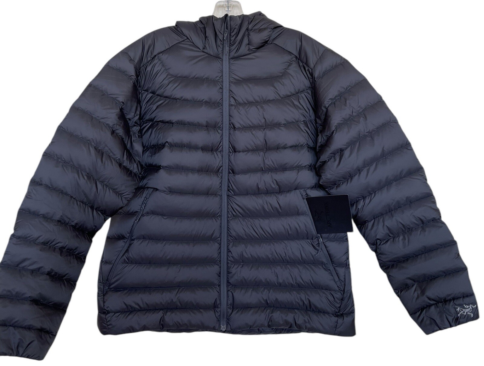 ARC'TERYX Piumino Arcteryx uomo taglia XL extra large cerio con cappuccio nero grafite