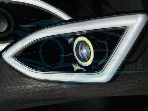 For Ford Edge 2015-2018 LED Daytime Running Light DRL Angel Eyes Halo Fog Lamps - Picture 17 of 18