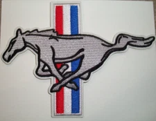 Ford Mustang Emblem~Embroidered Patch~Car Truck Auto~5" x 3 5/8"~Iron or Sew On
