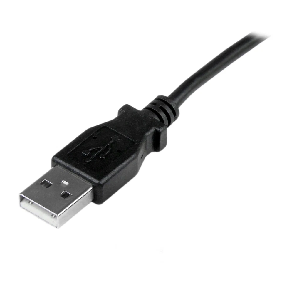 StarTech USBAMB1MU 1m Mini USB Cable A to Up Angle Mini B Male to Male Black - Image 3 of 4