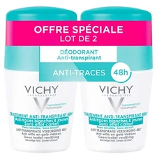 VICHY Intensive 48h Deodorant Anti-Perspirant Anti-White & Yellow Mark - 2x50ml