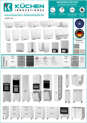 KÜCHEN INNOVATION KÜCHENSCHRANK HÄNGESCHRANK UNTERSCHRANK EINBAUKÜCHE HOCHGLANZ - Bild 1 von 4