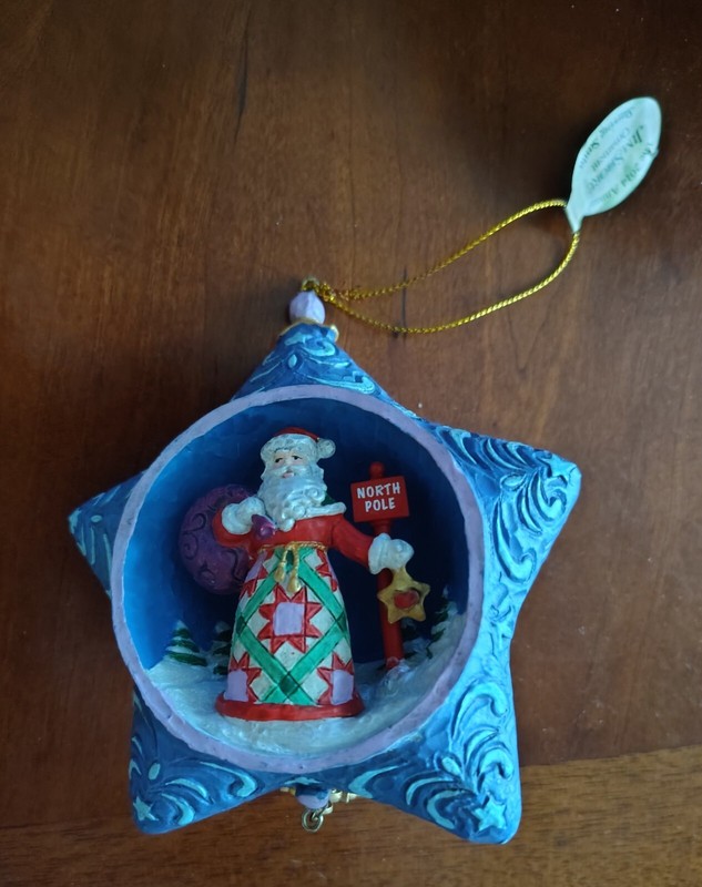 Jim Shore 2014 Santa North Pole Star Christmas Ornament Danbury Mint 