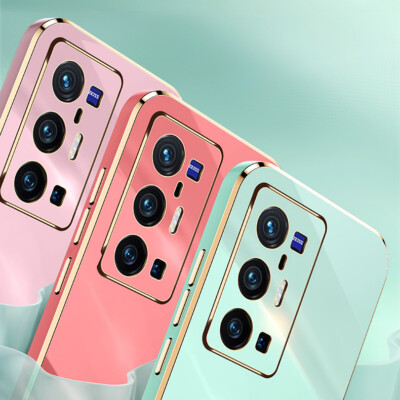 Luxury Shockproof Plating Border Soft TPU Case Cover For vivo X70 Pro+ Plus