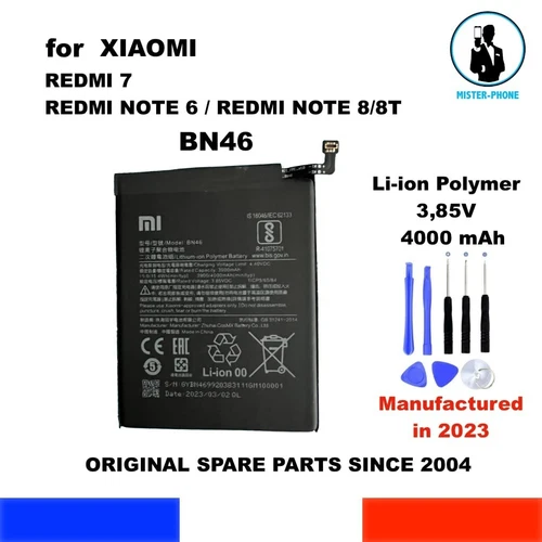 NEW GENUINE BATTERY BN46 OEM Xiaomi Redmi 7 Redmi Note 8 / 8T 4000mAh + TOOLS