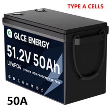 48V 50Ah LiFePO4 Lithium Battery Deep Cycle BMS Golf Cart Solar