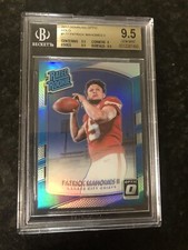 2017 Donruss Optic HOLO Prizm #177 Patrick Mahomes RC Rookie BGS 9.5 GEM MINT $$