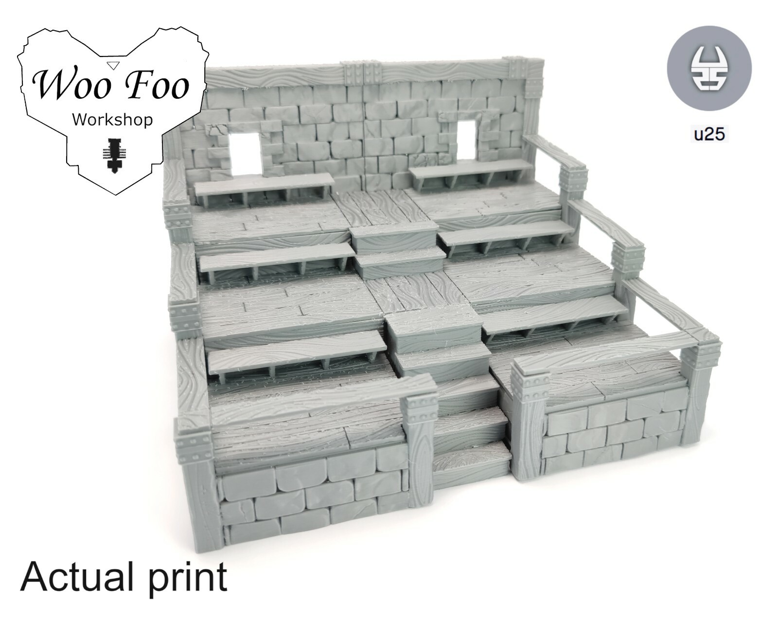 Bleachers 3D printed, fantasy football stadium U25 Studio eBay
