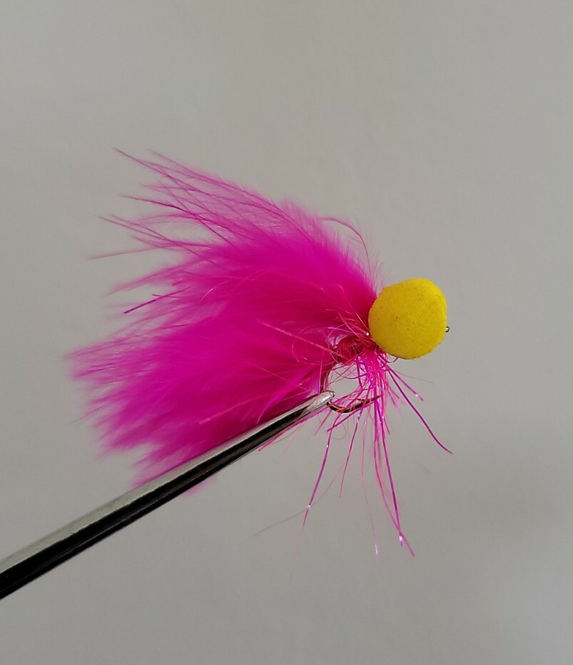 X PINK STRAGGLE FRITZ CANDY BOOBY Size GAME fly fishing - Main Image