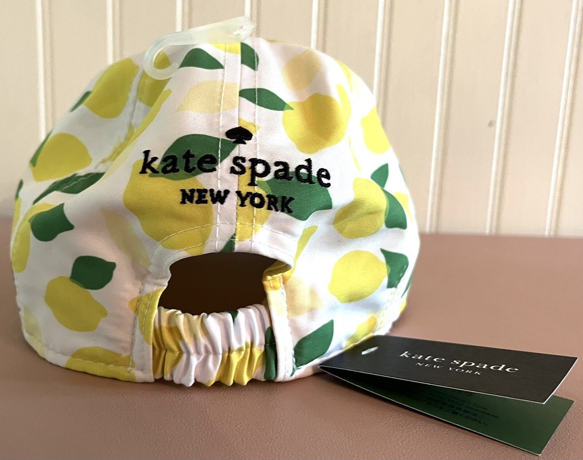 Kate Spade Lemon Toss Baseball Cap Polyester & Cotton 