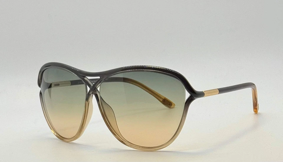 Gafas de sol Tom Ford Tabitha TF183 20B verde aviador - lentes degradadas - kit completo Foto 4 de 4