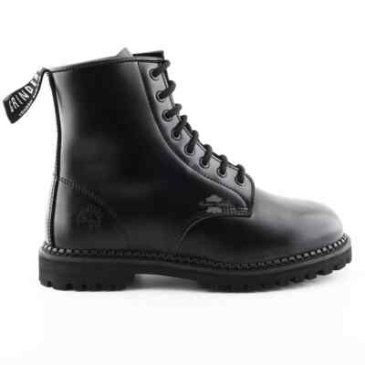 Grinders Cedric CS Stiefel Schwarz Derby Unisex Cowboy Western Biker Leder Boots